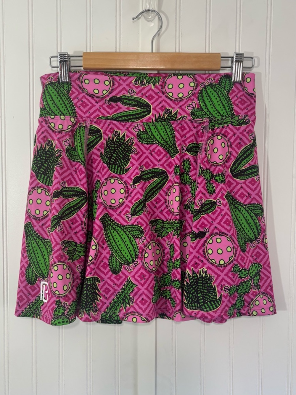 Pickleball Bella Cactus Print Athletic Skort Pink Green Size 2 (M) Tennis Golf - Picture 2 of 14